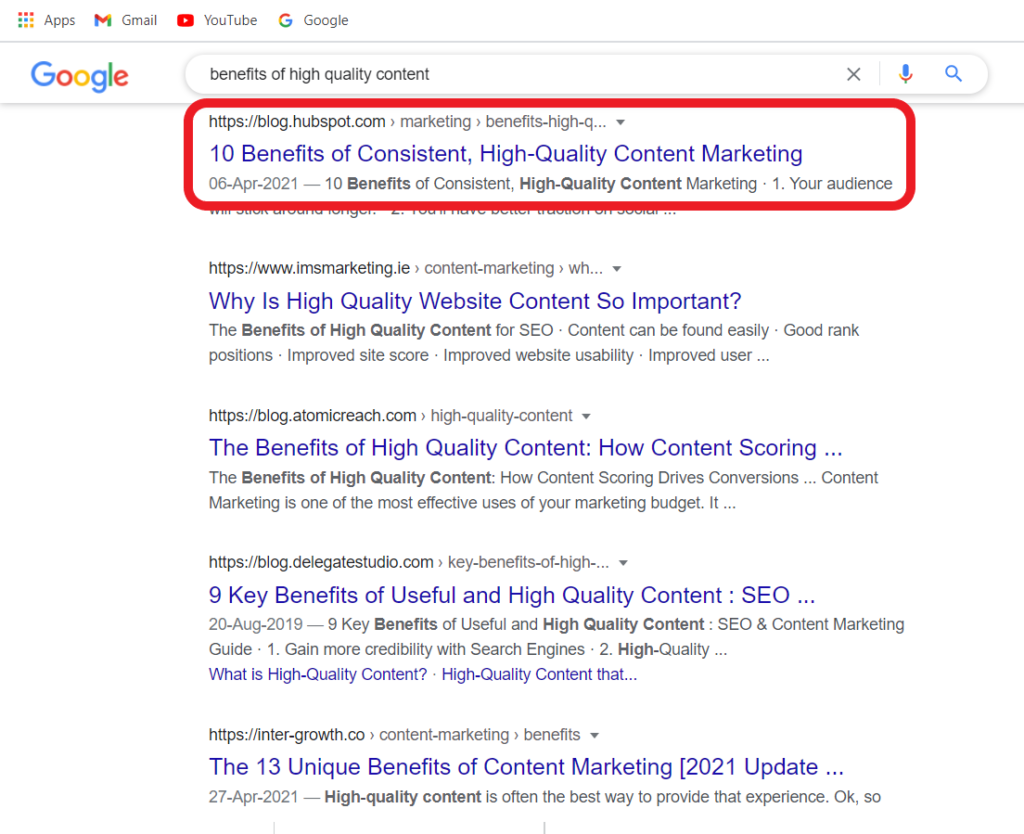 high quality content for your blog 