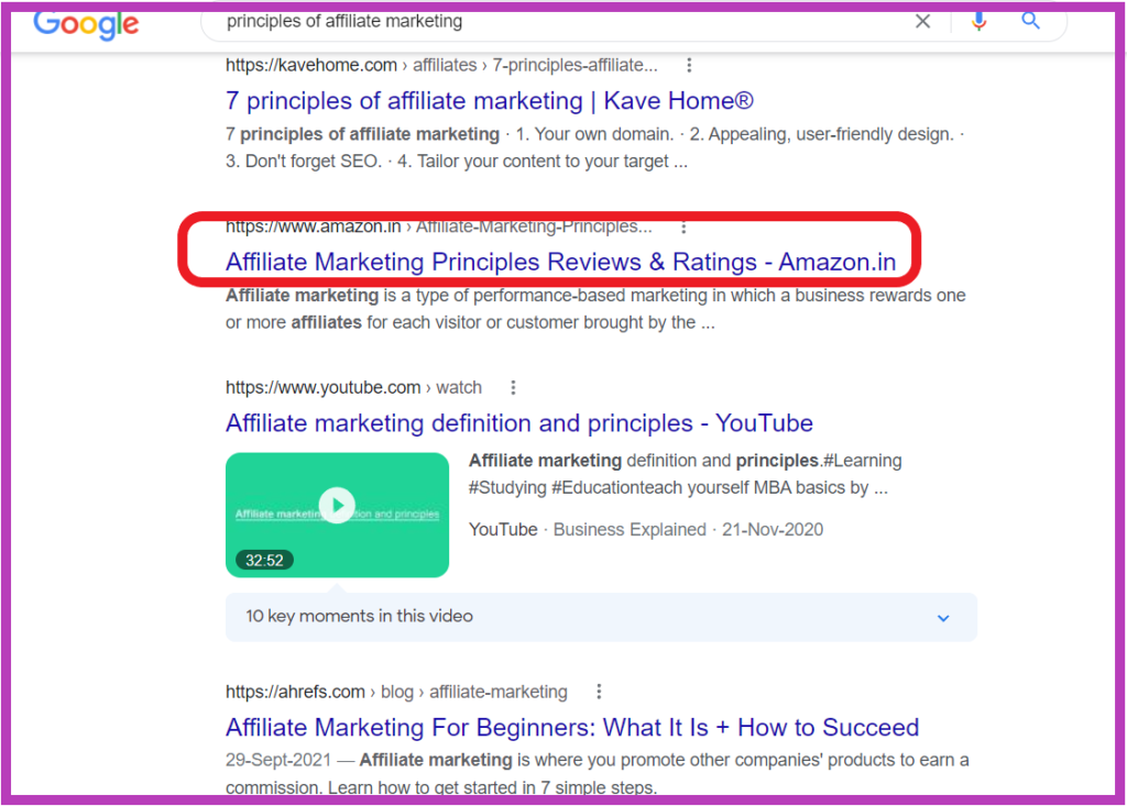 principles of affiliate marketing