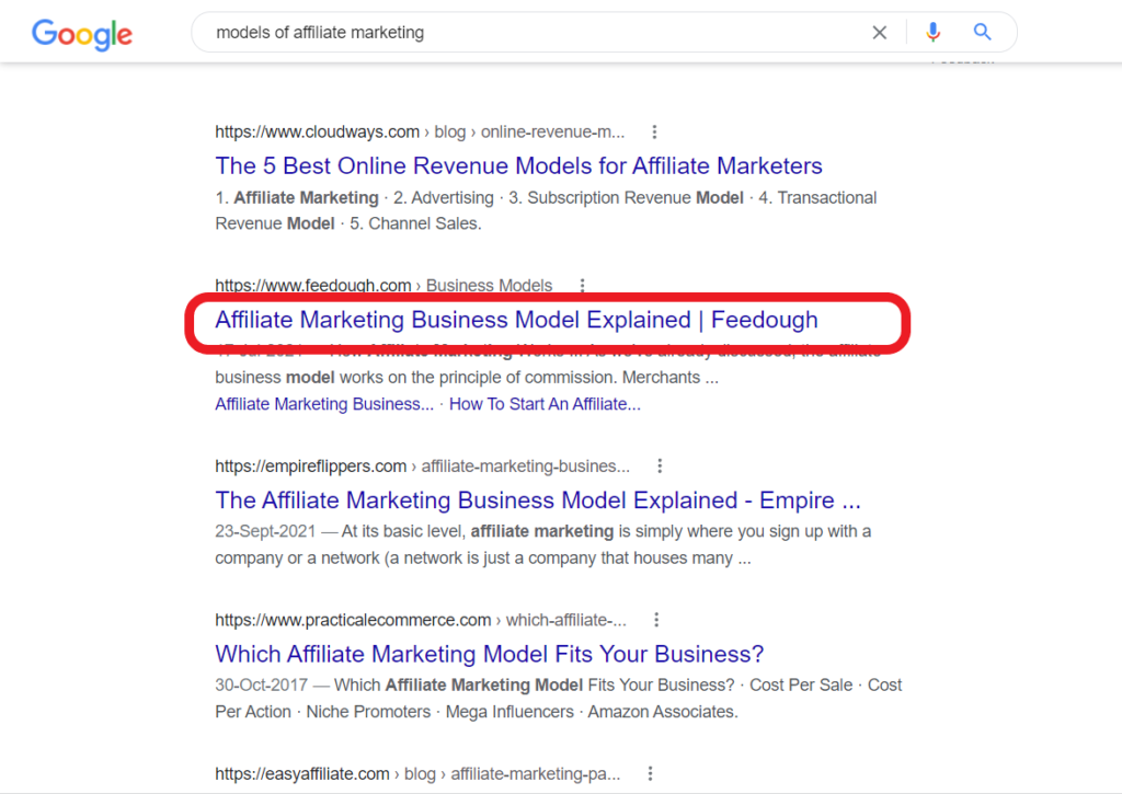 online affiliate models