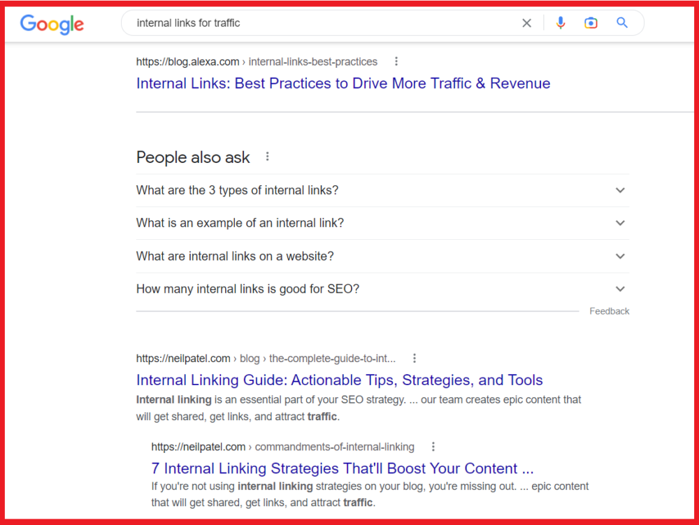 internal links for free website traffic