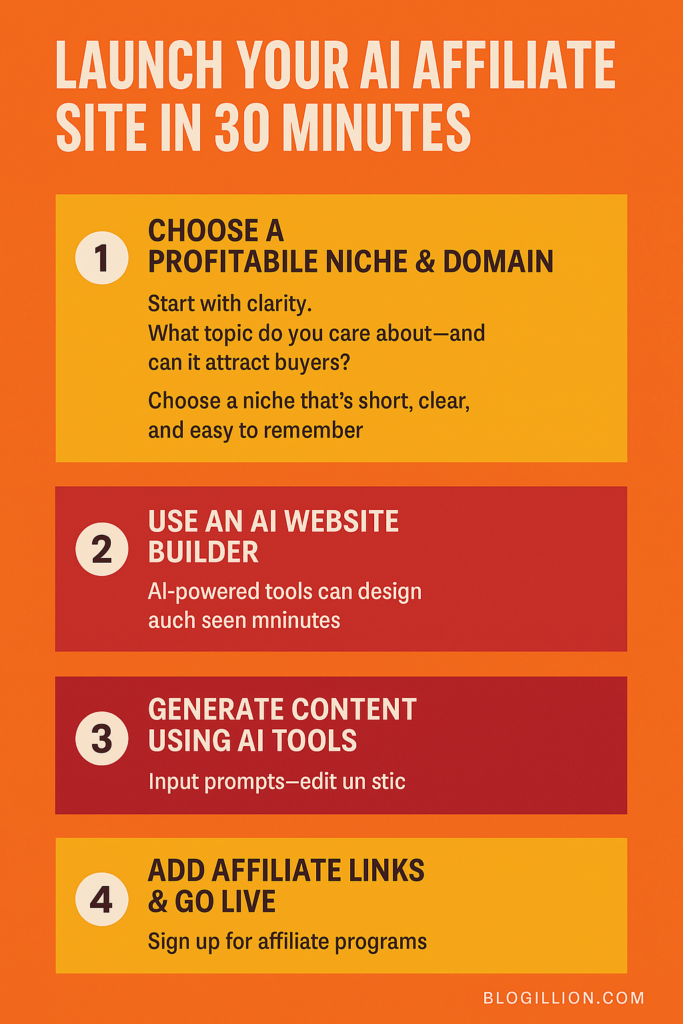 AI affiliate site 30 mins