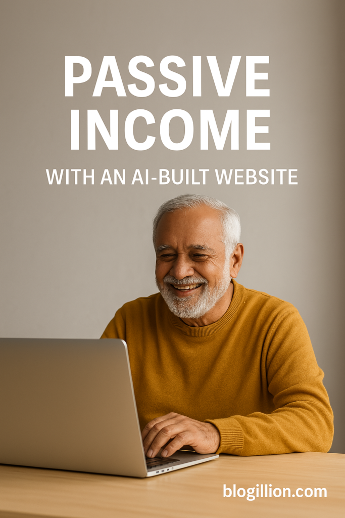 passive income from AI built site 