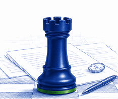 KYC and documentation illustration with a chess rook
